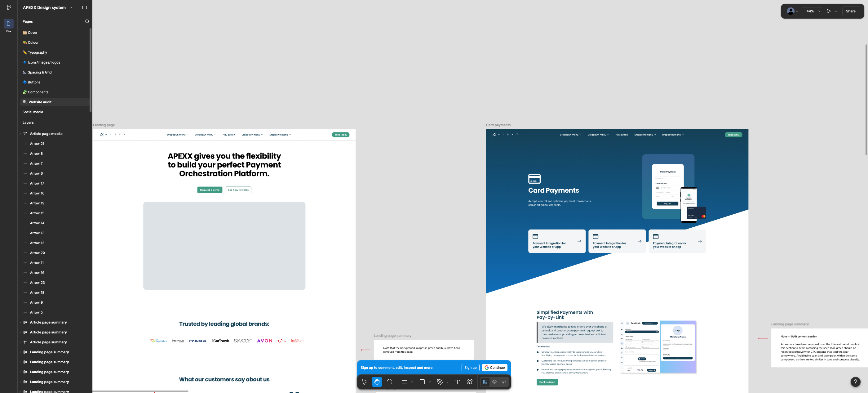 Card payments redesign top