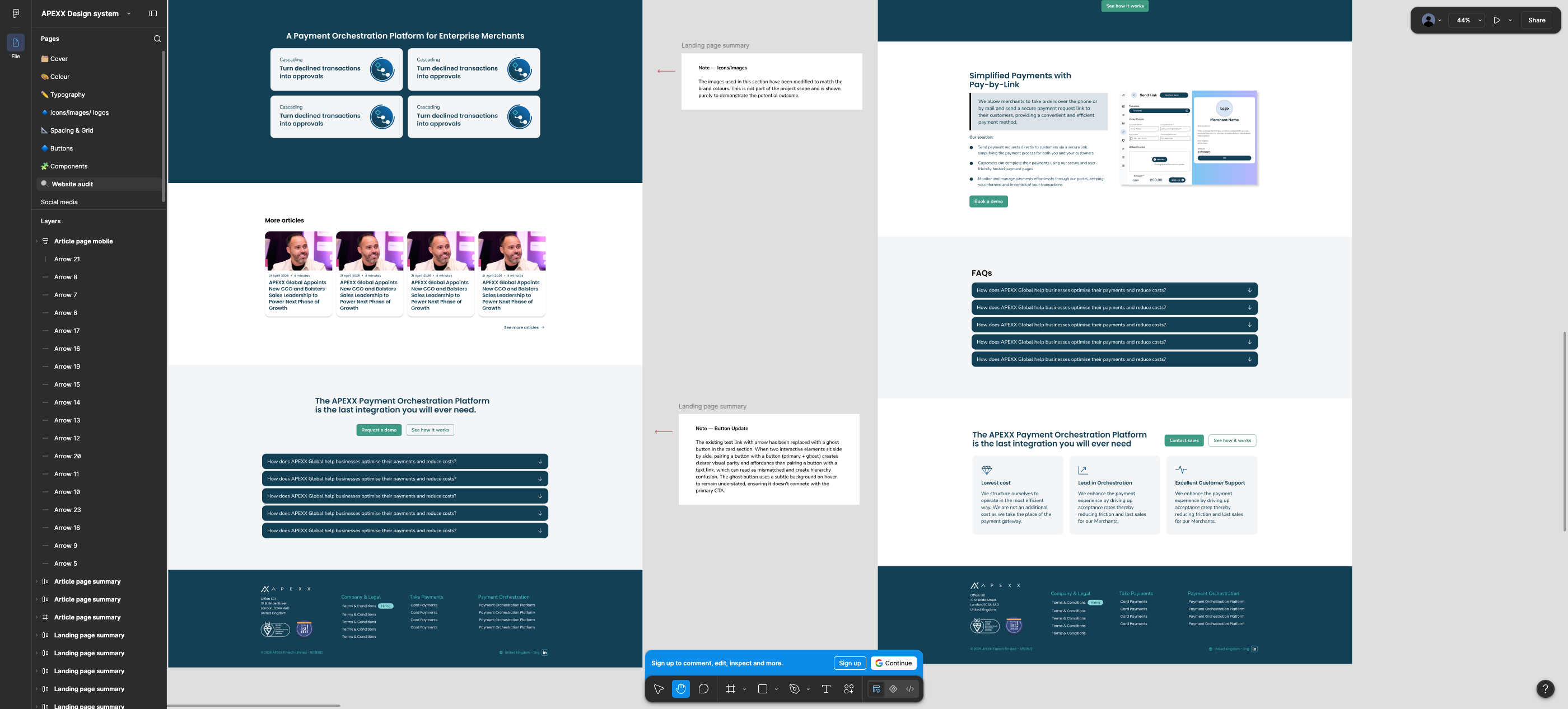 Card payments redesign bottom