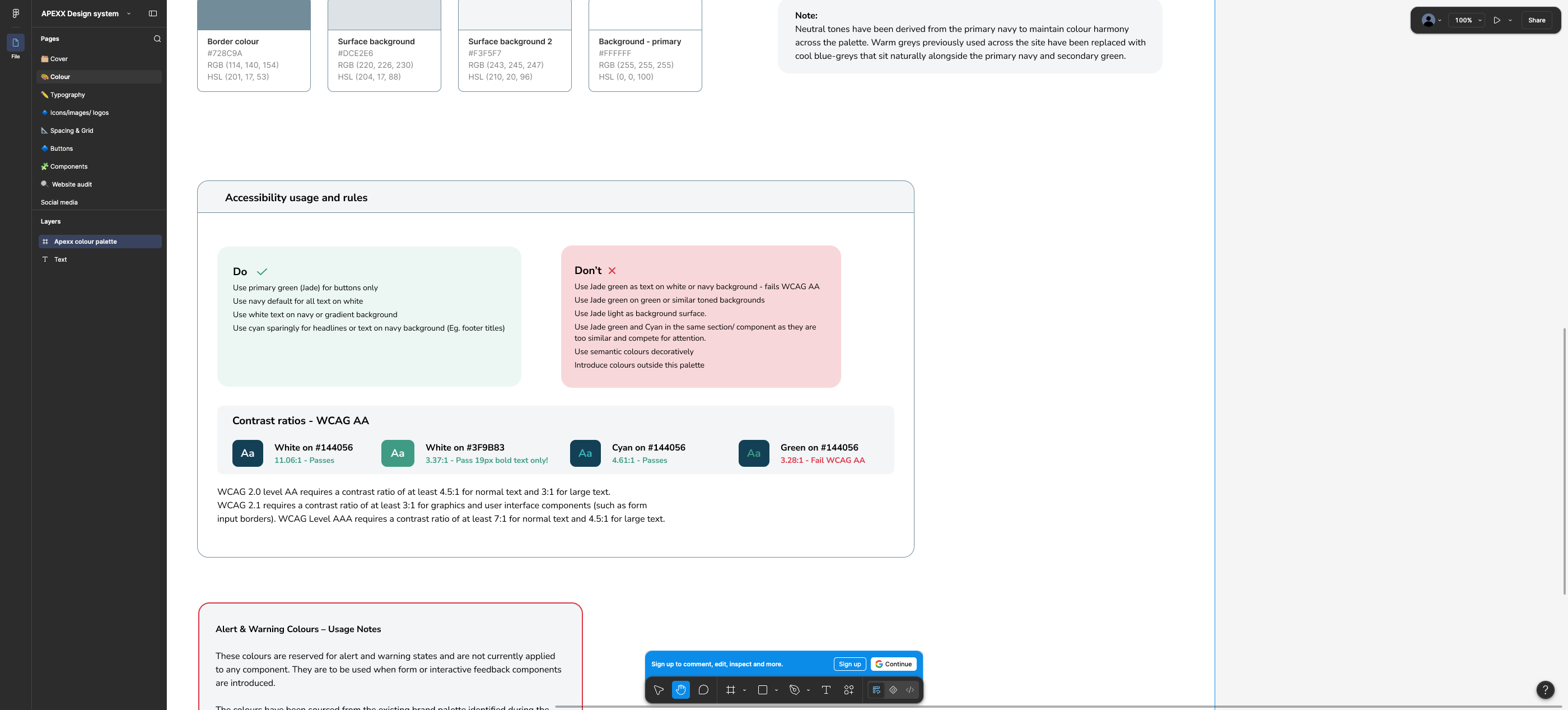 Figma accessibility usage and rules